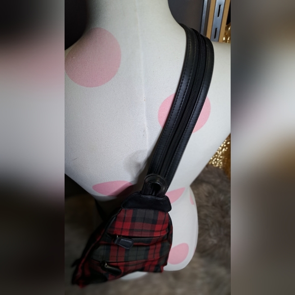 Villager • Grunge Steampunk 90s Y2k 00s Plaid Goth Multiway Dope Bag Backpack - Picture 6 of 16